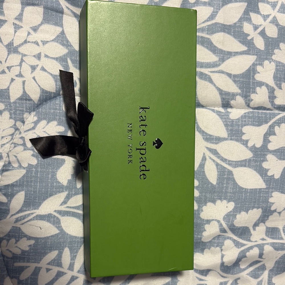 Kate Spade Vibrant Green Box with Black Ribbon